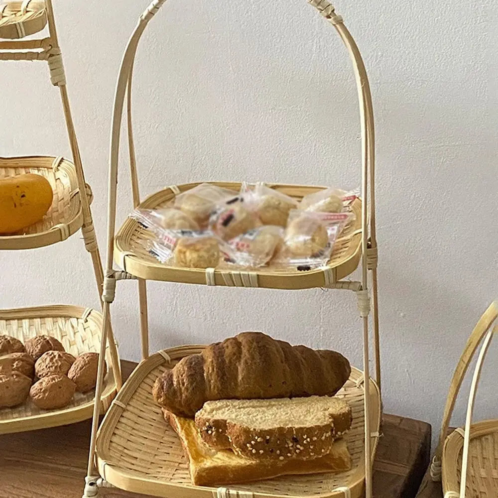 Multi-Layer Bamboo Woven Storage Basket (1-3 Layers)