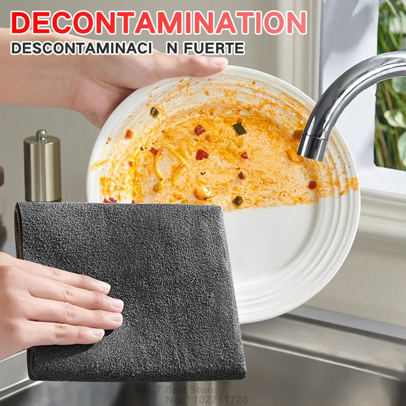 Thickened Microfiber Magic Cleaning Cloth – Lint-Free Towel for Glass, Kitchen, Car