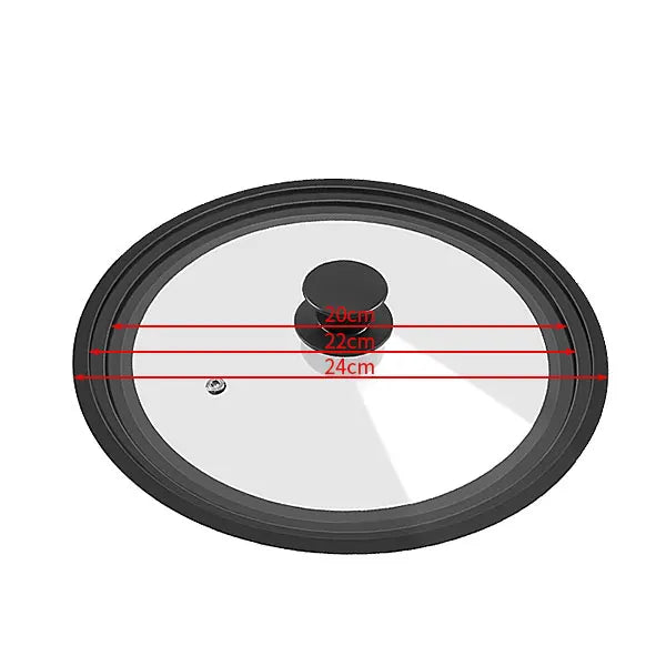 Silicone Multifunctional Glass Pan Covers (16-32cm)
