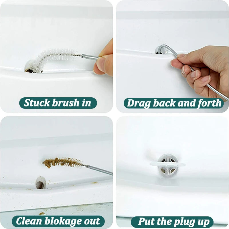 5-Piece Fridge Drain Cleaning Brush Set – Clog Remover & Outlet Cleaner