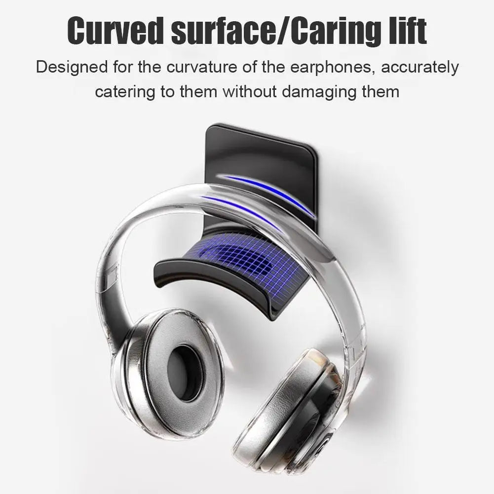 Universal Adhesive Plastic Headphone Wall & Desk Mount