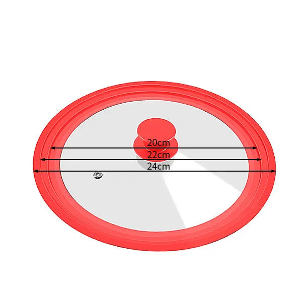 Silicone Multifunctional Glass Pan Covers (16-32cm)