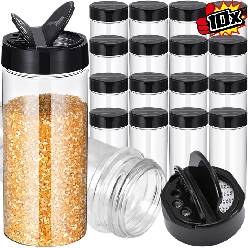 Clear Plastic Spice Shakers (10/1 PCS)