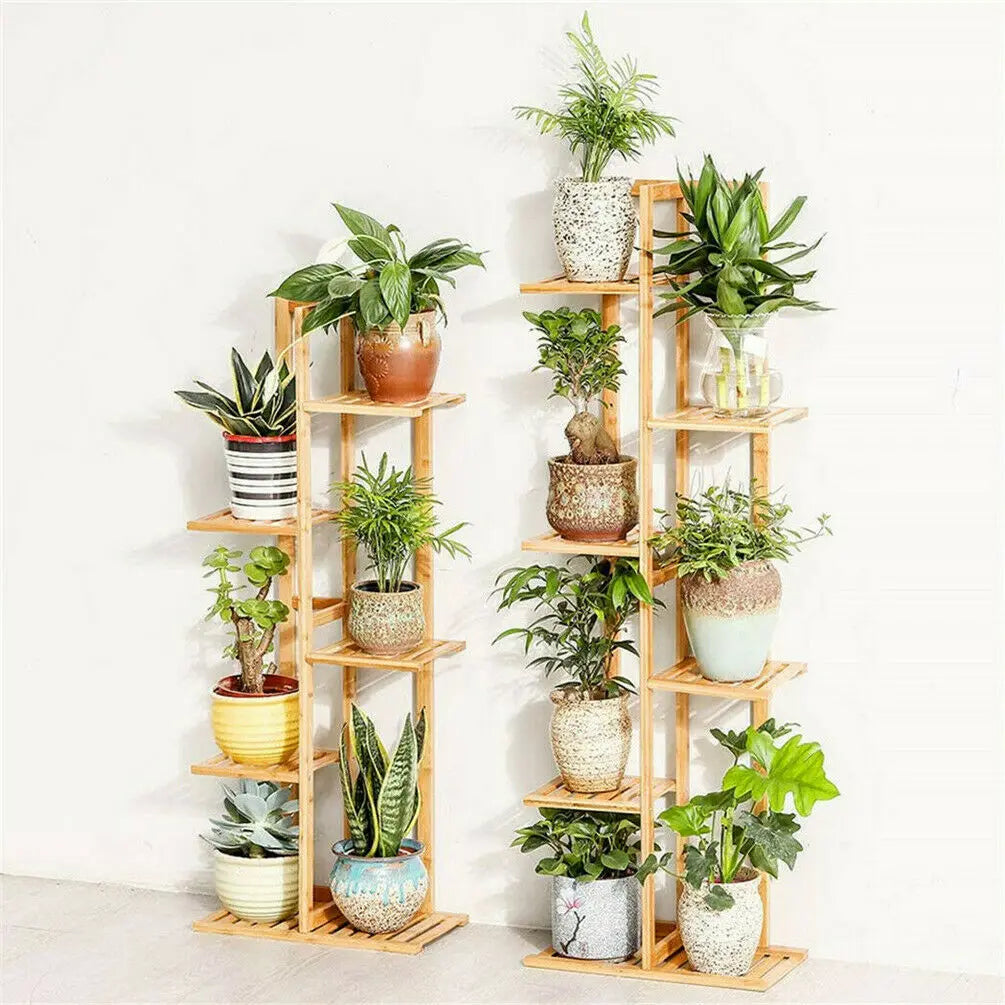 Bamboo 5/6 Tier Plant Stand Rack
