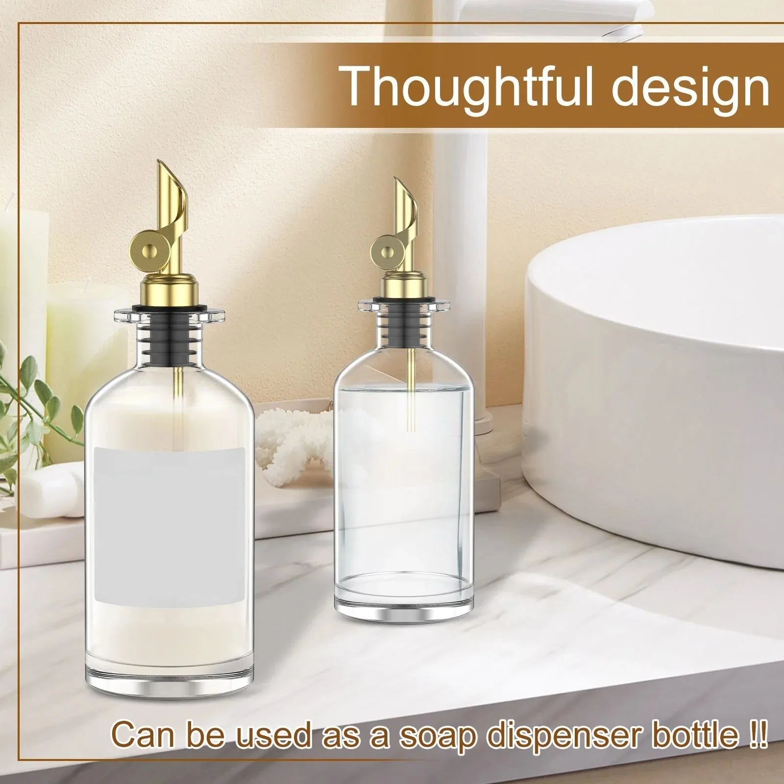 Glass Olive Oil & Vinegar Dispenser Bottle – 1PC