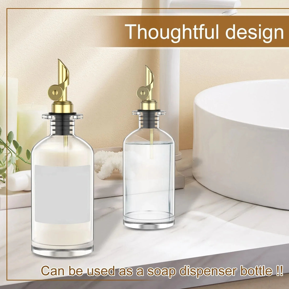 Glass Olive Oil & Vinegar Dispenser Bottle – 1PC