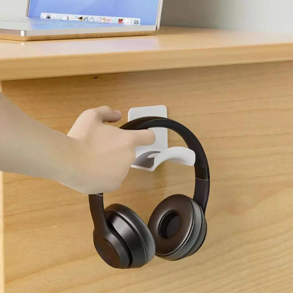 Universal Adhesive Plastic Headphone Wall & Desk Mount