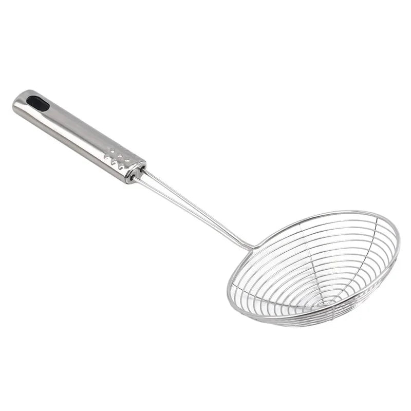 Stainless Steel Oval Skimmer – Fine Mesh Oil & Food Strainer for Cooking & Frying
