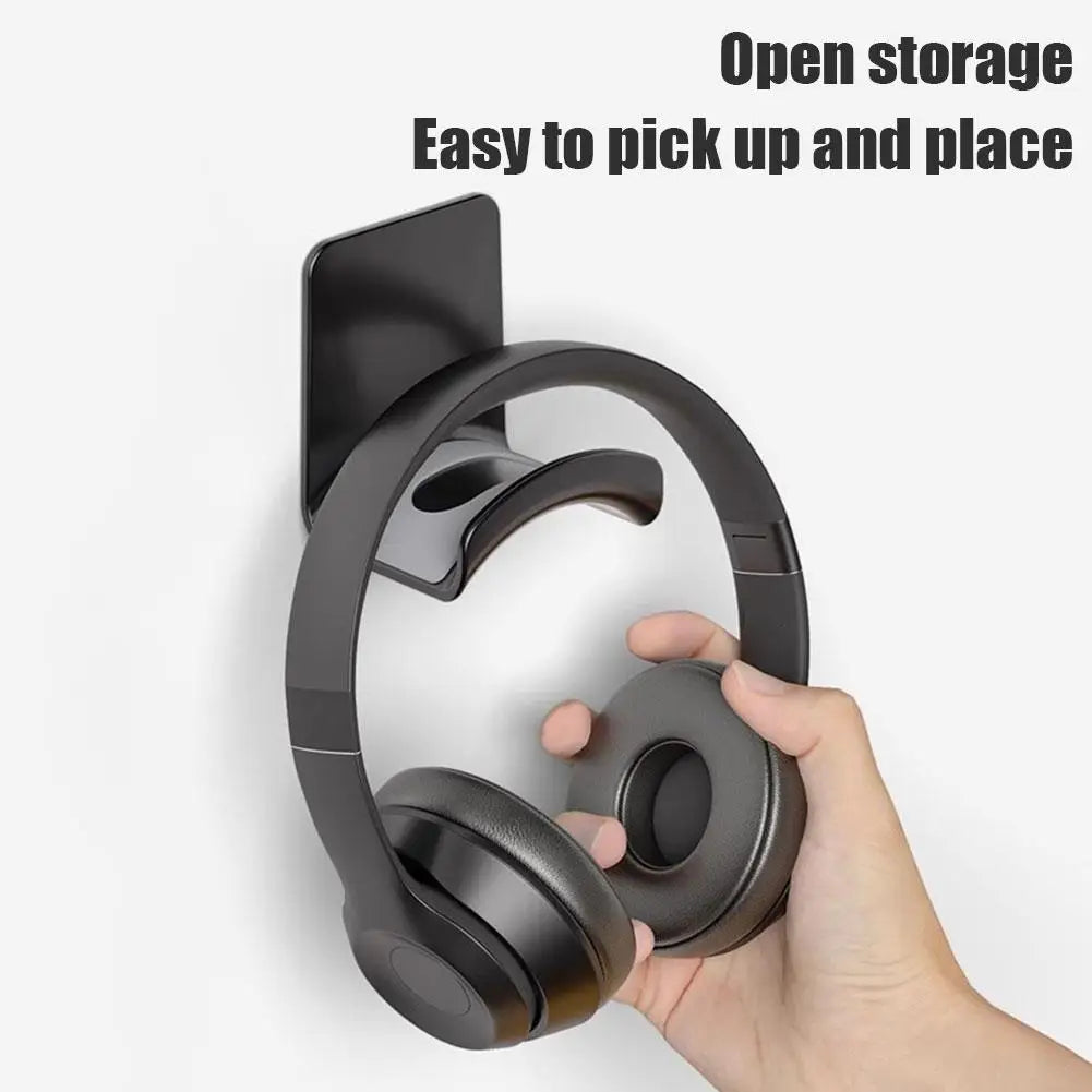 Universal Adhesive Plastic Headphone Wall & Desk Mount