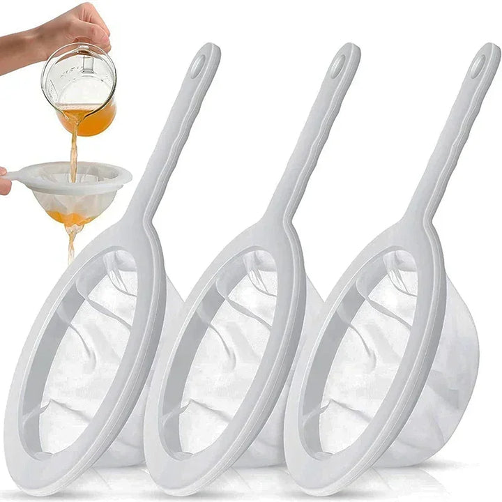 Reusable Nylon Fine Mesh Strainer Spoon – 100/200/400 Mesh for Kitchen Filtering