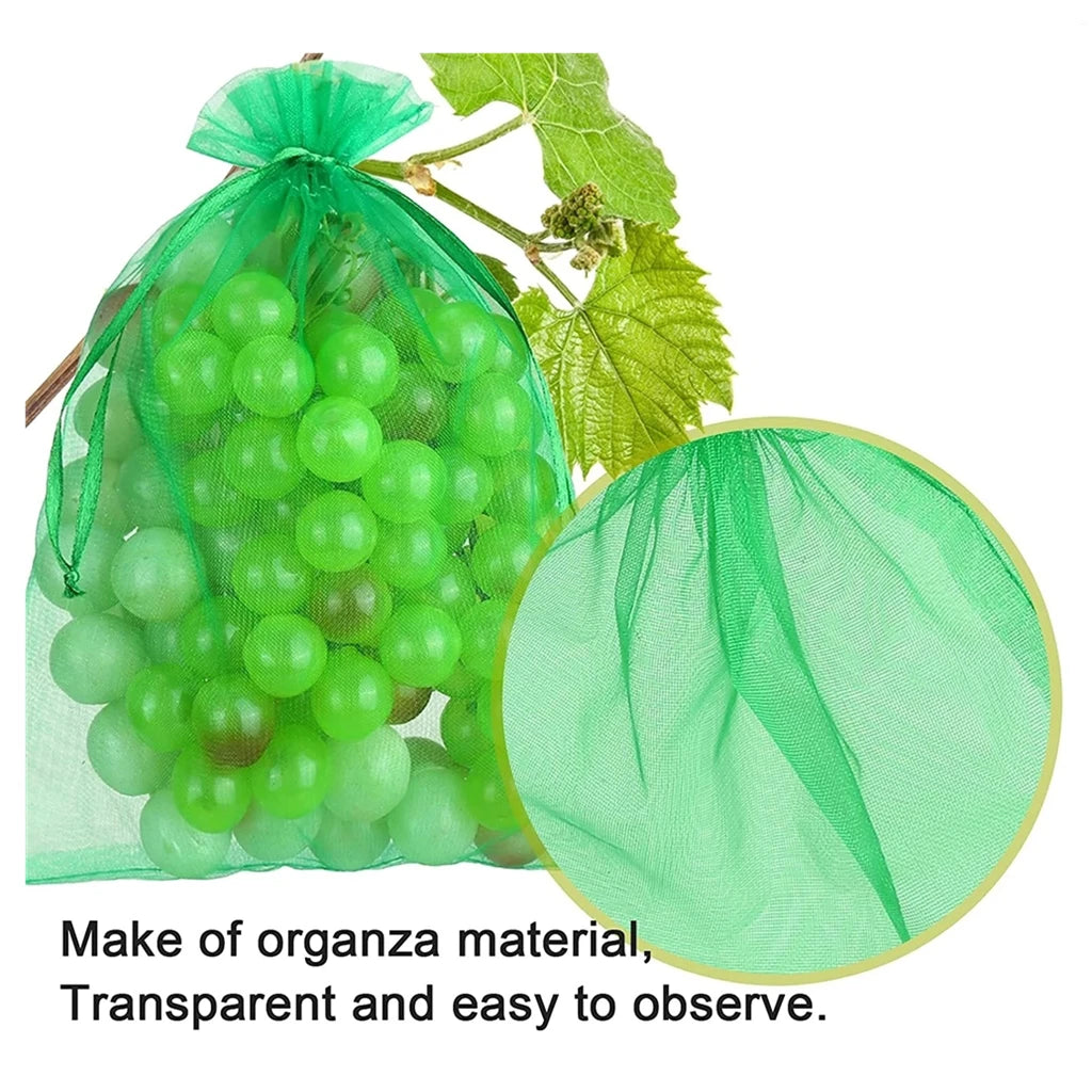 Reusable Fruit Protection Netting Bags with Drawstring (50/100 pcs)