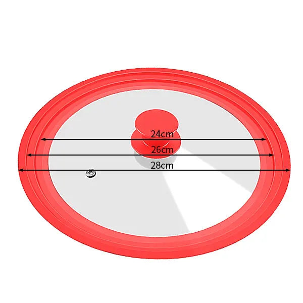 Silicone Multifunctional Glass Pan Covers (16-32cm)