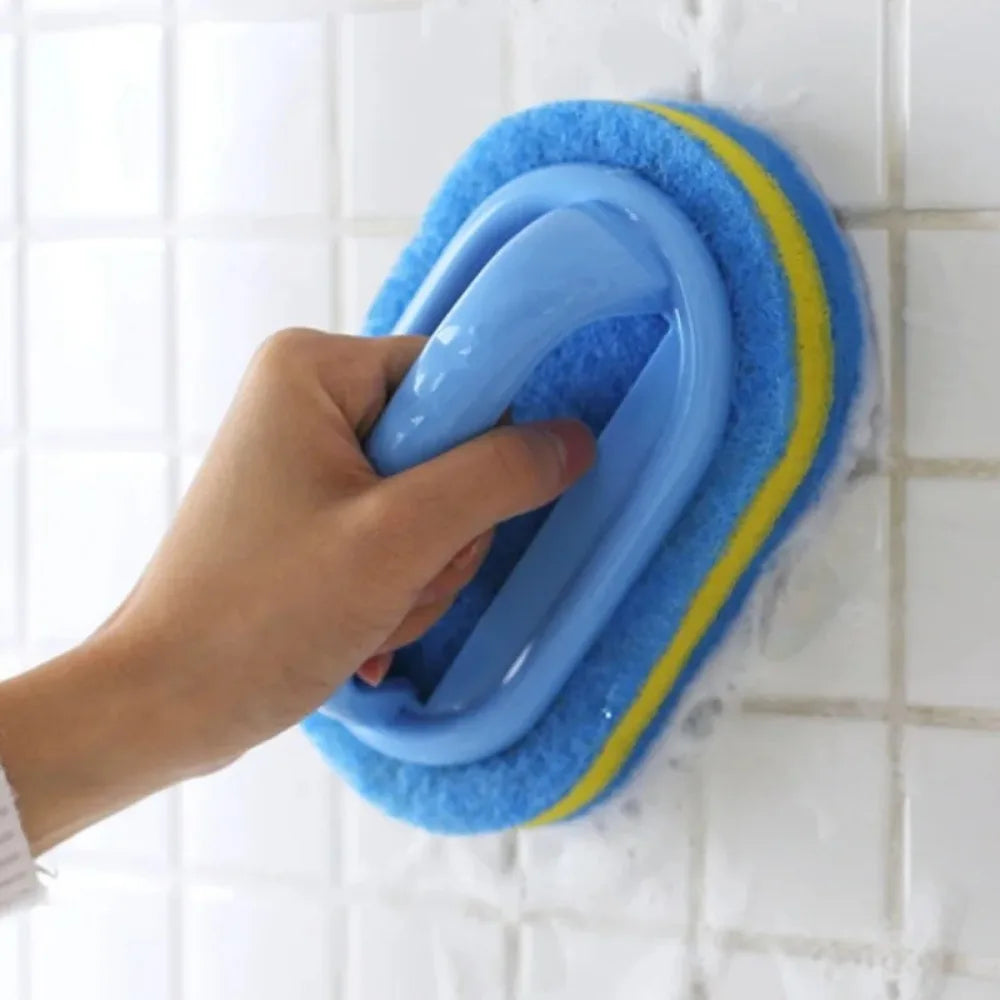 Multi-Purpose Scrubbing Brush with Handle – Kitchen & Bathroom Cleaning Tool