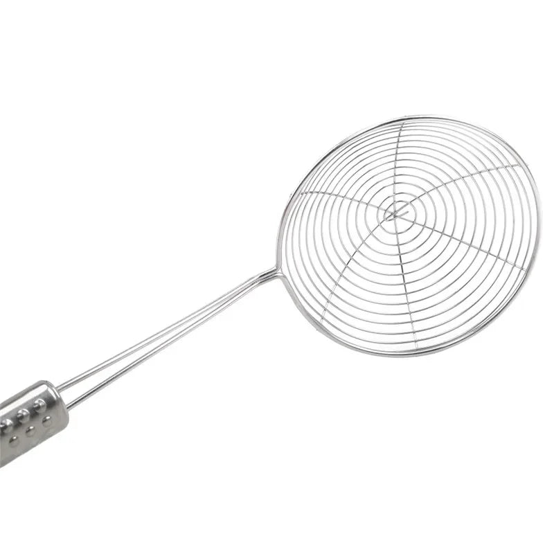 Stainless Steel Oval Skimmer – Fine Mesh Oil & Food Strainer for Cooking & Frying