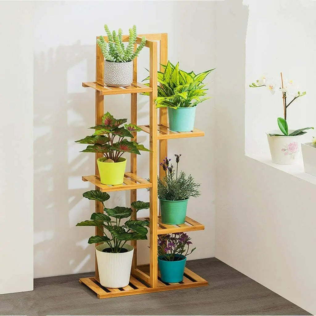 Bamboo 5/6 Tier Plant Stand Rack