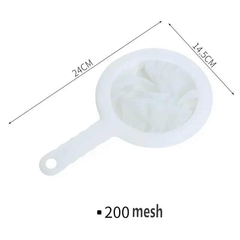 Reusable Nylon Fine Mesh Strainer Spoon – 100/200/400 Mesh for Kitchen Filtering