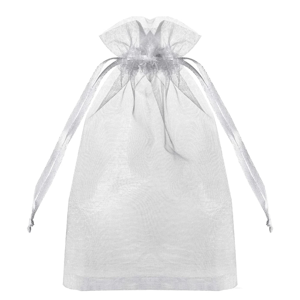 50pcs Pink Organza Gift Bags – Small Drawstring Pouches for Jewelry & Favors