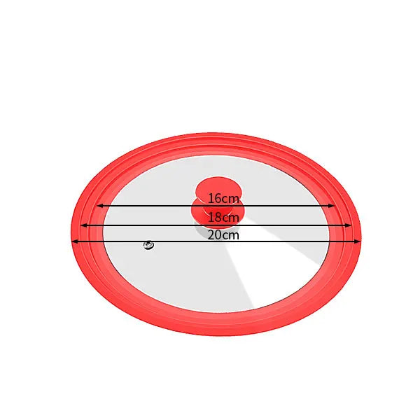 Silicone Multifunctional Glass Pan Covers (16-32cm)