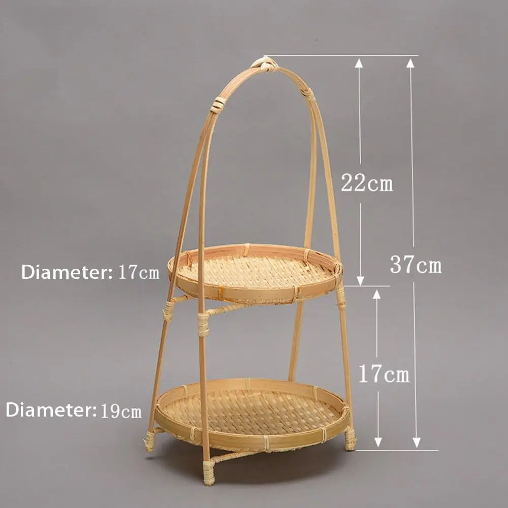 Multi-Layer Bamboo Woven Storage Basket (1-3 Layers)