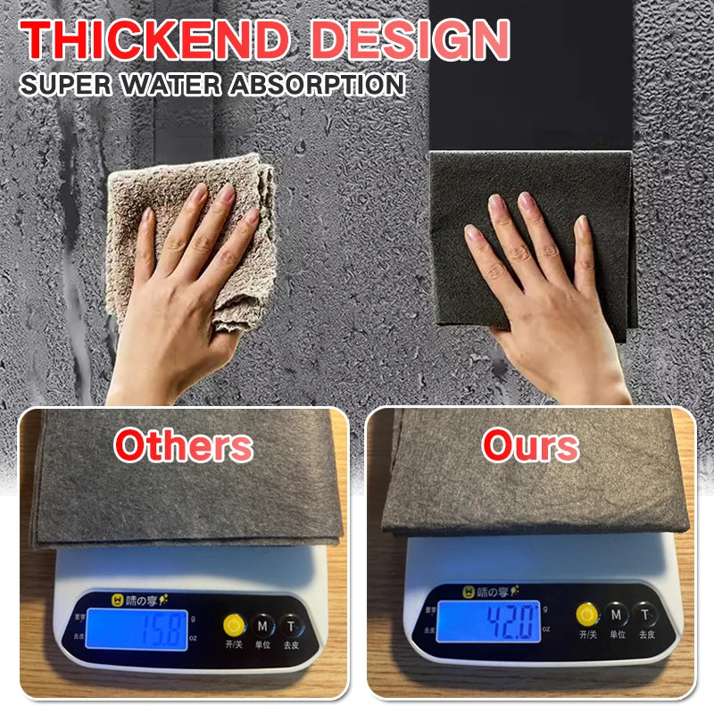 Thickened Microfiber Magic Cleaning Cloth – Lint-Free Towel for Glass, Kitchen, Car
