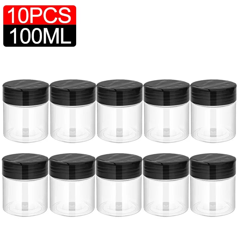 Clear Plastic Spice Shakers (10/1 PCS)