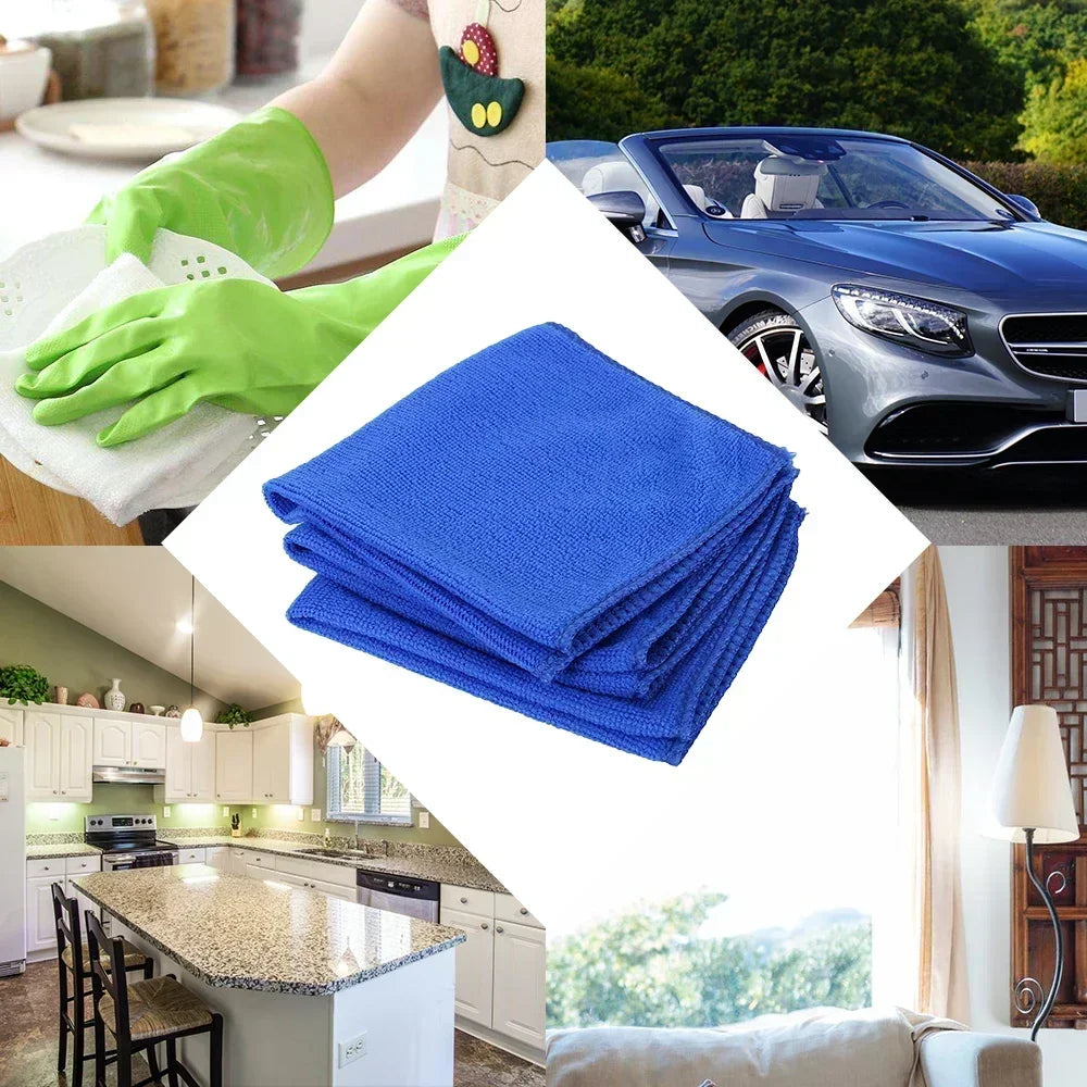 1–20Pcs Microfiber Cleaning Towels – Car Wash, Drying & Polishing Cloths
