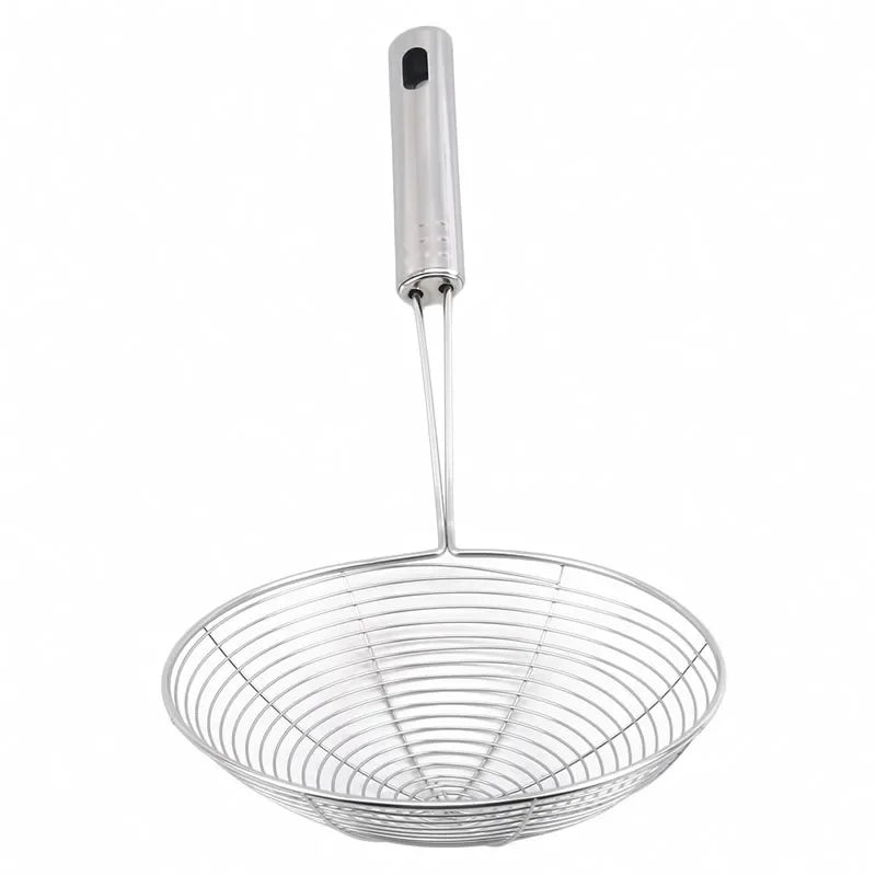Stainless Steel Oval Skimmer – Fine Mesh Oil & Food Strainer for Cooking & Frying