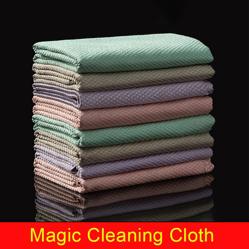 5/10pcs Reusable Microfiber Cleaning Cloths