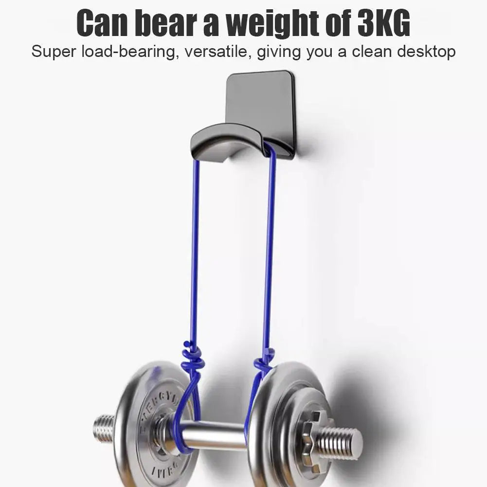 Universal Adhesive Plastic Headphone Wall & Desk Mount