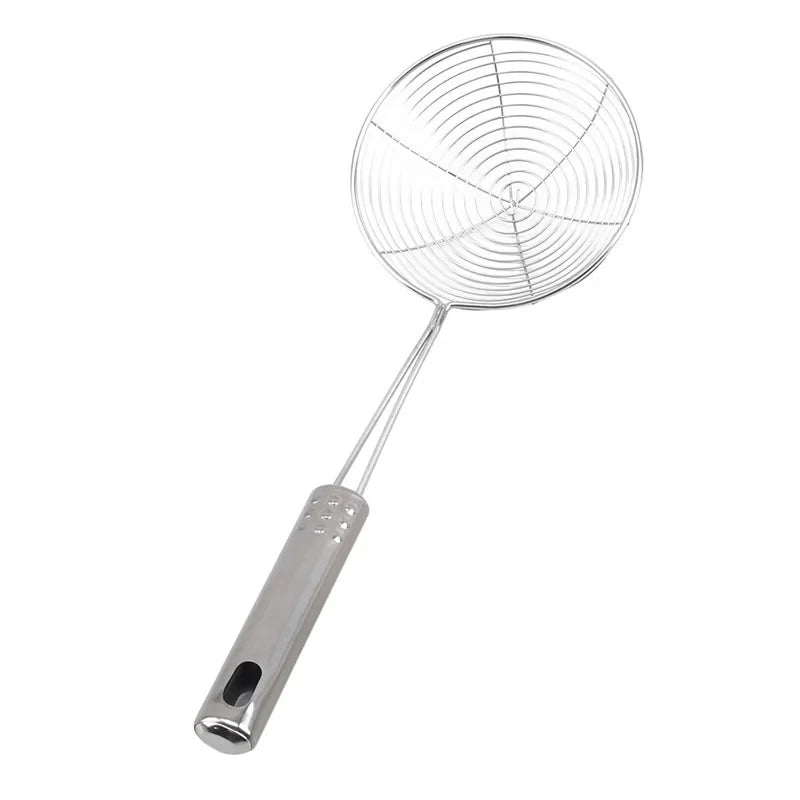 Stainless Steel Oval Skimmer – Fine Mesh Oil & Food Strainer for Cooking & Frying