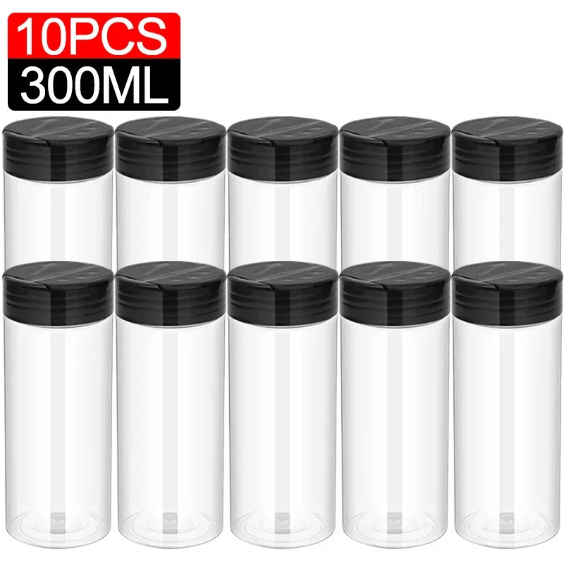 Clear Plastic Spice Shakers (10/1 PCS)