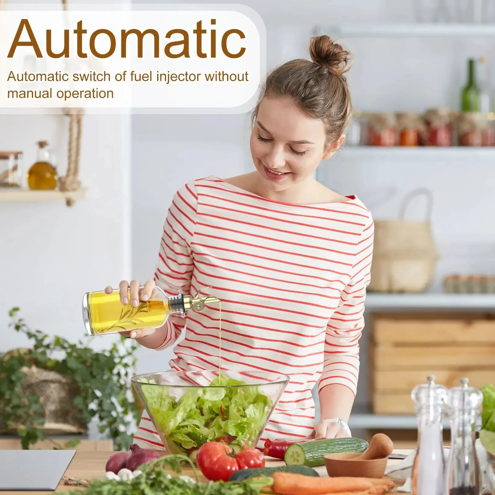 Glass Olive Oil & Vinegar Dispenser Bottle – 1PC