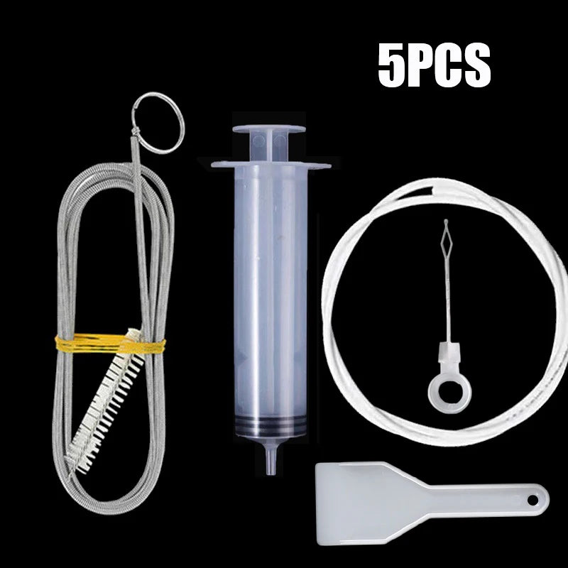 5-Piece Fridge Drain Cleaning Brush Set – Clog Remover & Outlet Cleaner