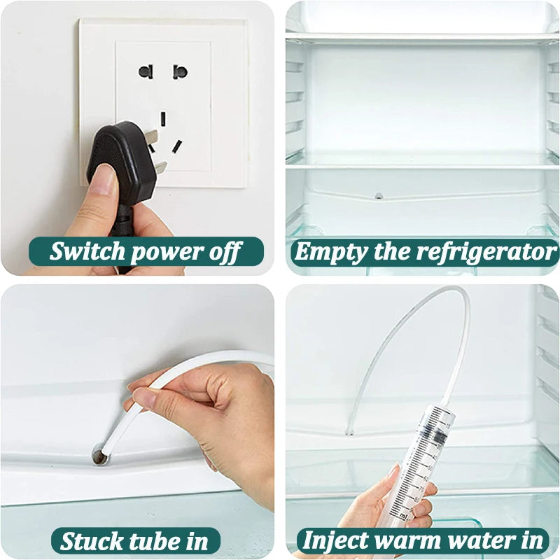 5-Piece Fridge Drain Cleaning Brush Set – Clog Remover & Outlet Cleaner