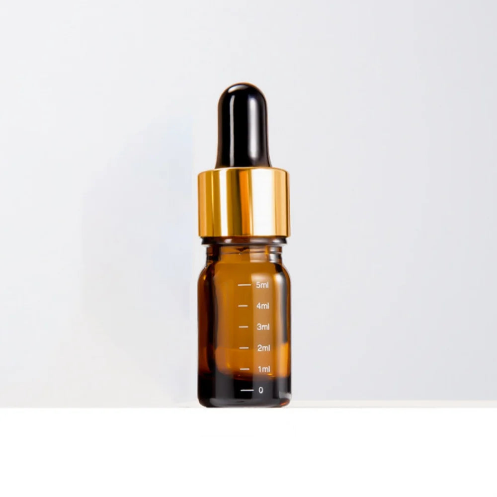 Amber Glass Dropper Bottles – 5ml to 100ml Refillable Set