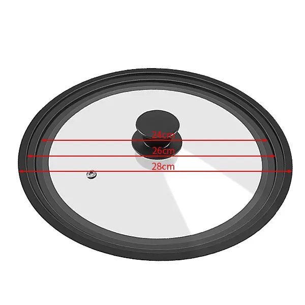 Silicone Multifunctional Glass Pan Covers (16-32cm)