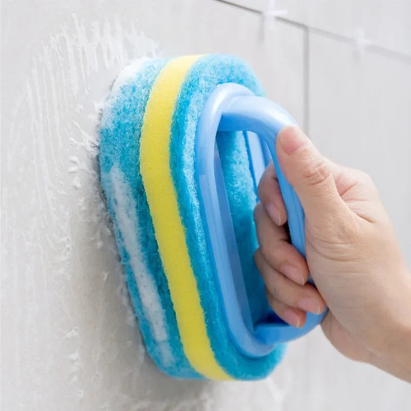 Multi-Purpose Scrubbing Brush with Handle – Kitchen & Bathroom Cleaning Tool