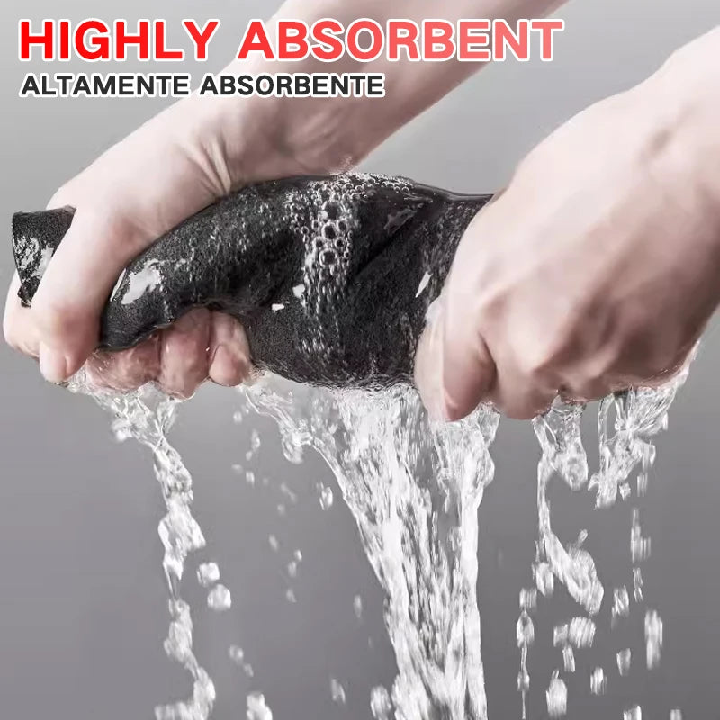 Thickened Microfiber Magic Cleaning Cloth – Lint-Free Towel for Glass, Kitchen, Car