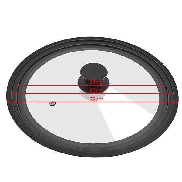 Silicone Multifunctional Glass Pan Covers (16-32cm)
