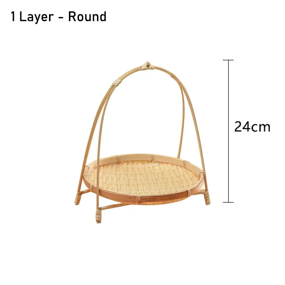 Multi-Layer Bamboo Woven Storage Basket (1-3 Layers)