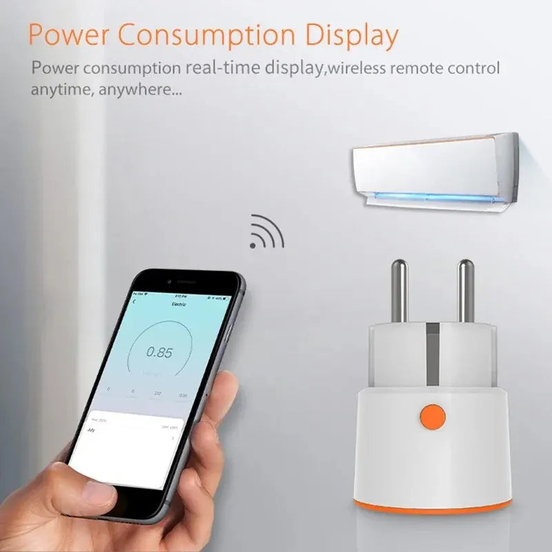 Tuya Zigbee Smart Plug EU – 16A Socket with Energy Monitoring & Voice Control