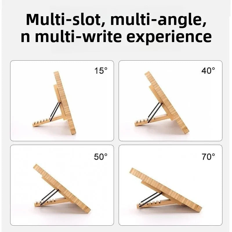 Adjustable Bamboo Foldable iPad Stand (11"-12.9")