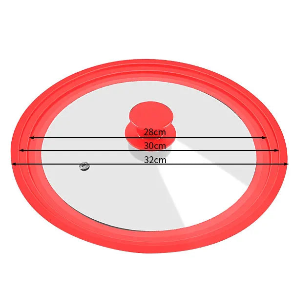 Silicone Multifunctional Glass Pan Covers (16-32cm)