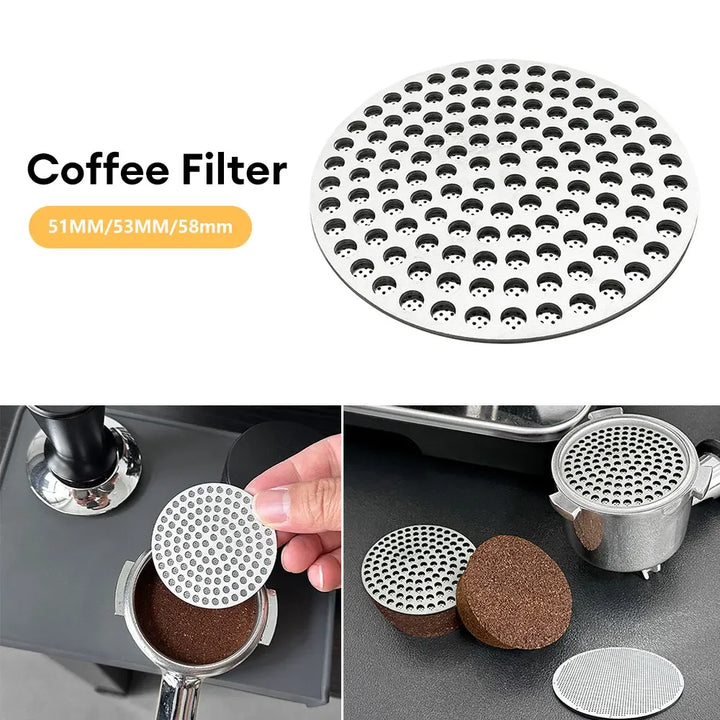 51/53/58mm Reusable Coffee Puck Screen – Fine Mesh Espresso Filter Accessory