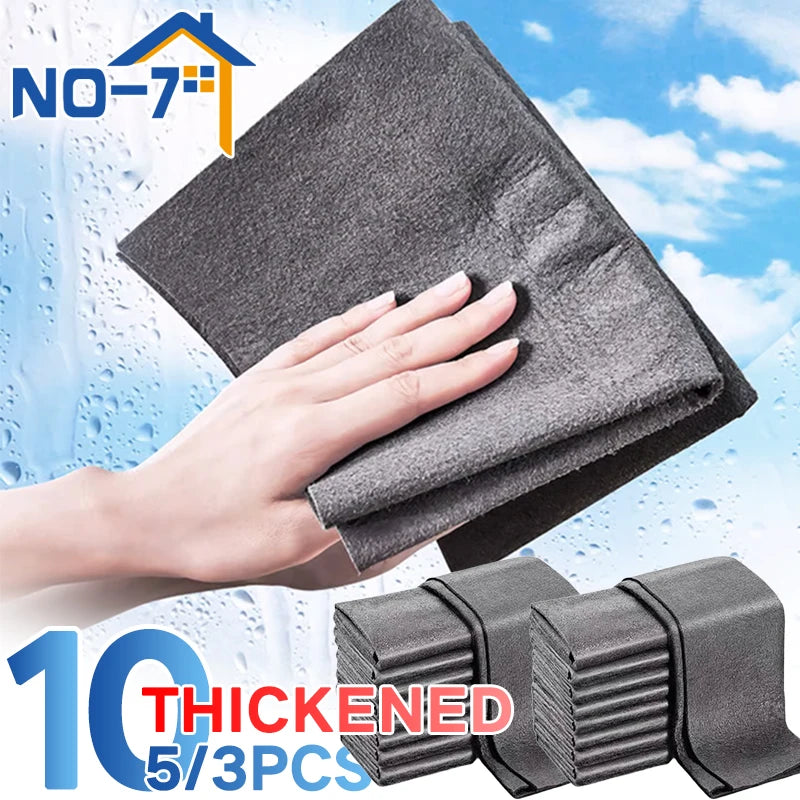 Thickened Microfiber Magic Cleaning Cloth – Lint-Free Towel for Glass, Kitchen, Car