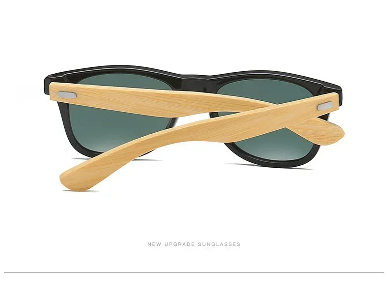 Retro Bamboo Leg UV400 Round Sunglasses Unisex