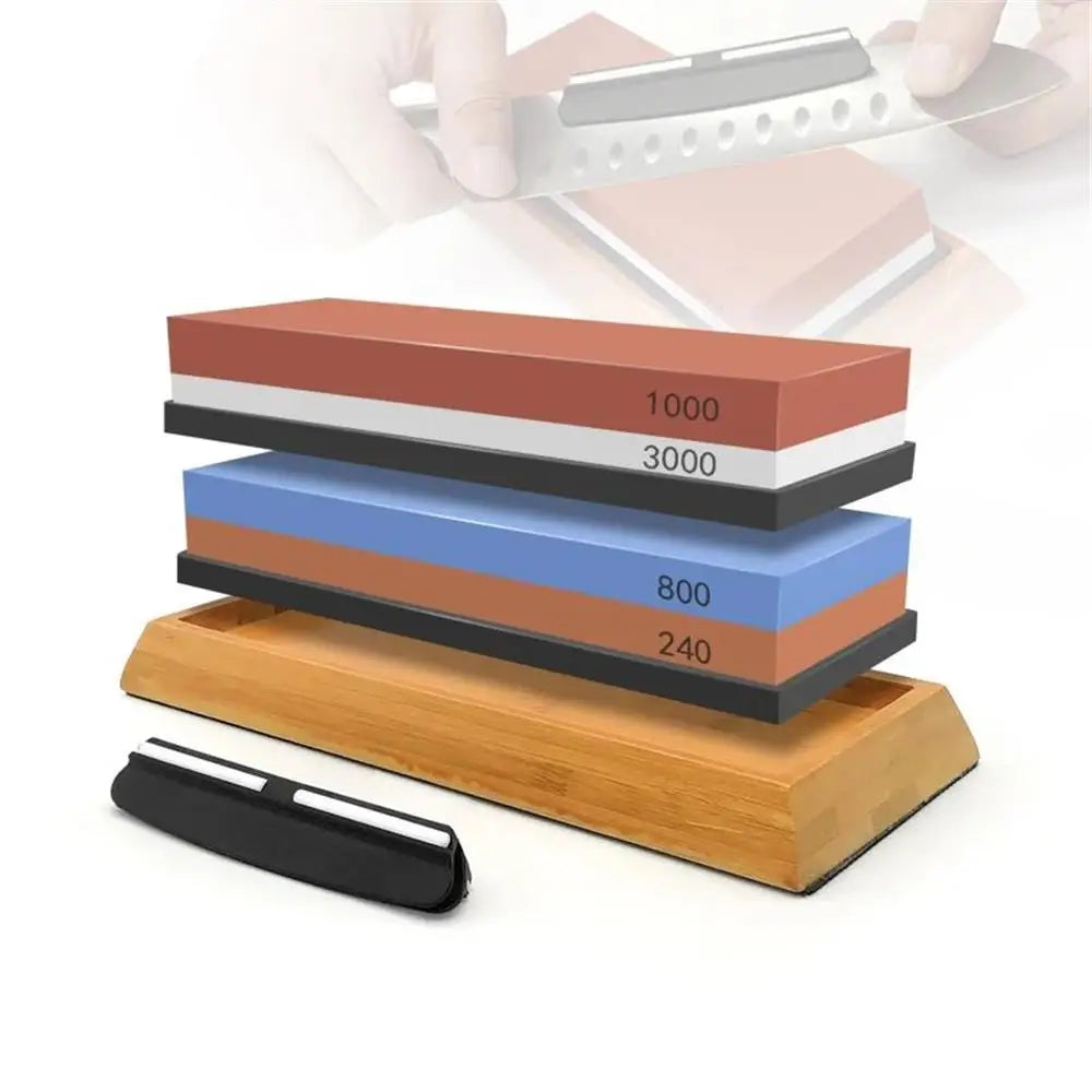 3-in-1 Professional Double-Sided Whetstone Sharpener