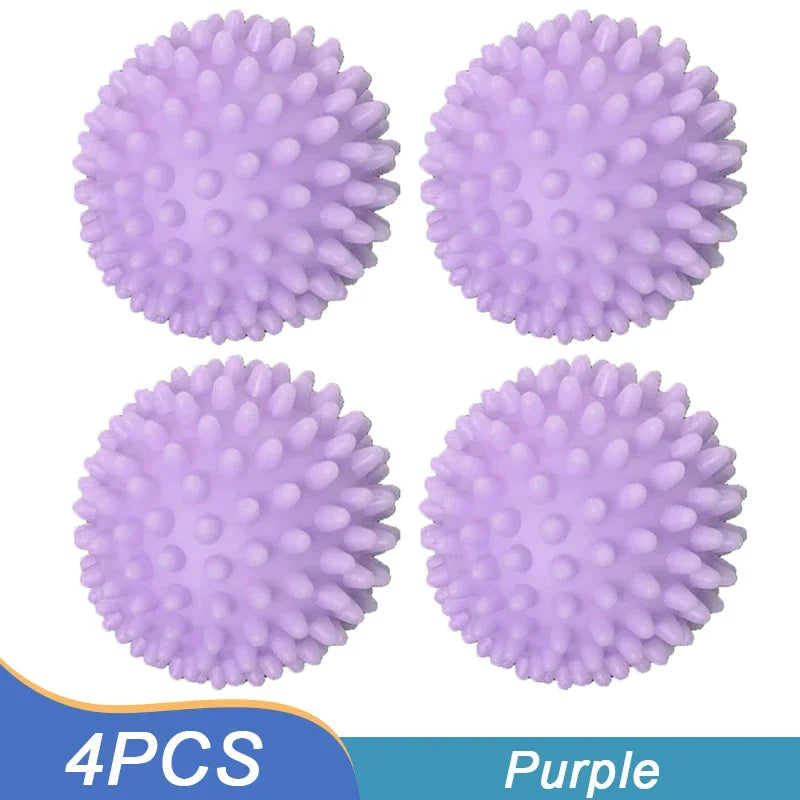 4Pcs Reusable PVC Dryer Balls – Fabric Softener Balls for Laundry & Drying
