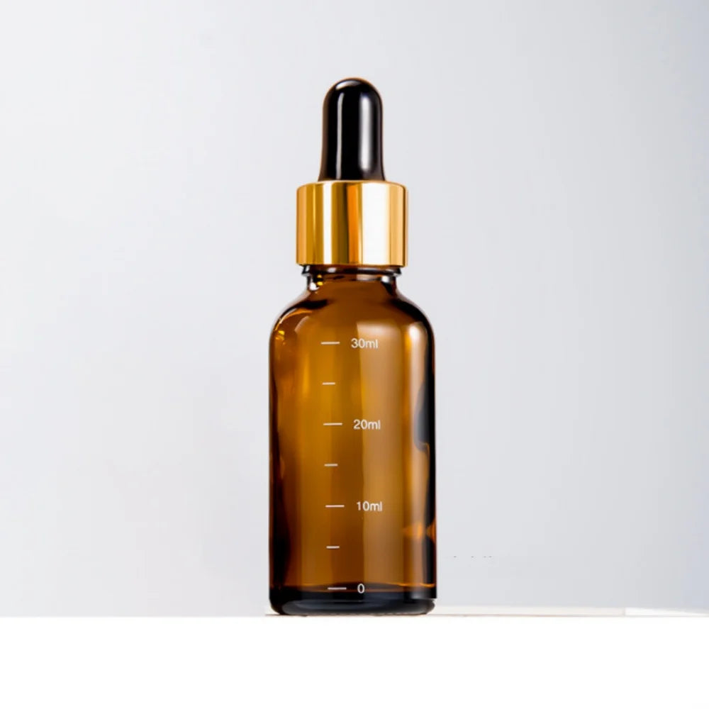 Amber Glass Dropper Bottles – 5ml to 100ml Refillable Set