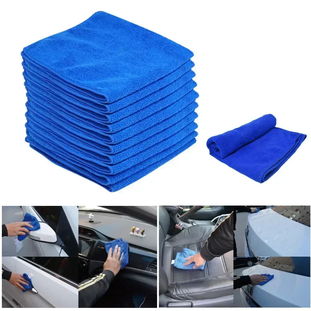 1–20Pcs Microfiber Cleaning Towels – Car Wash, Drying & Polishing Cloths
